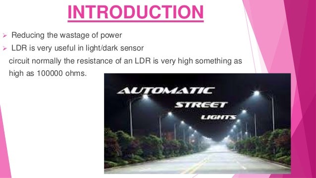 Presentation of automatic street light