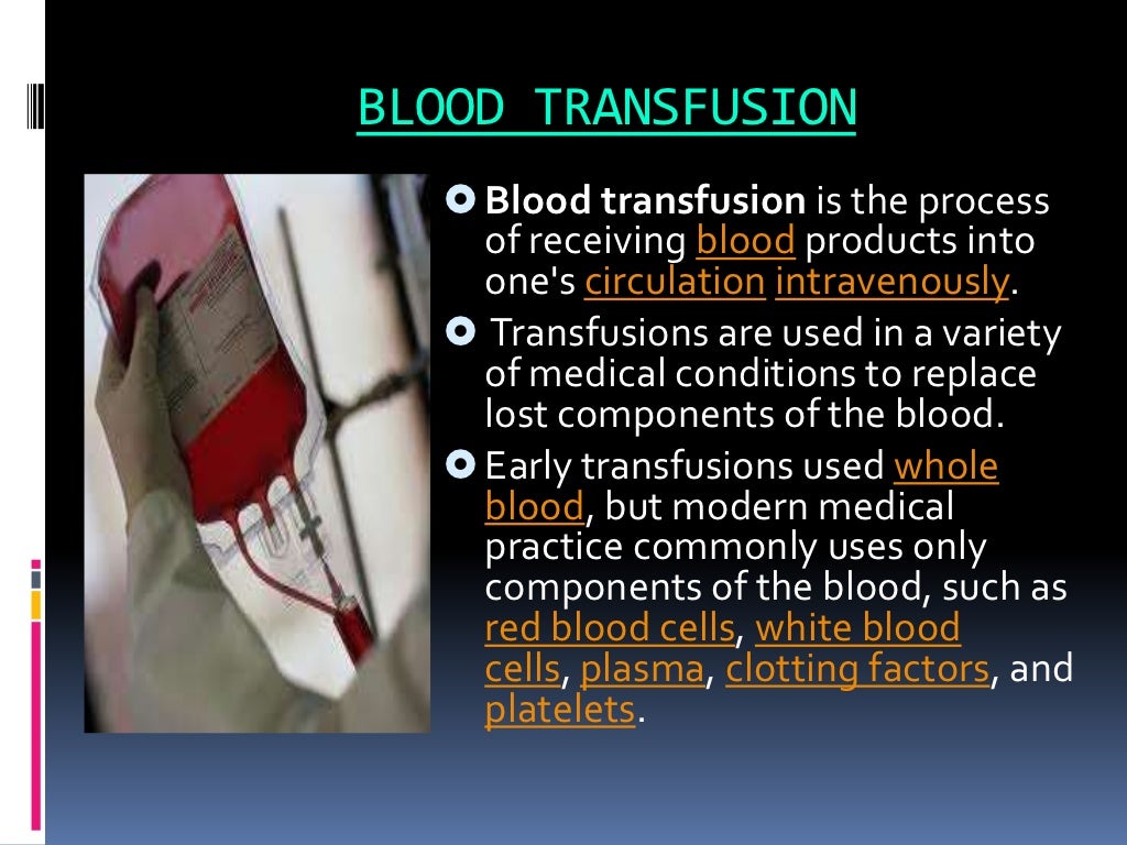 Presentation of bloodbank