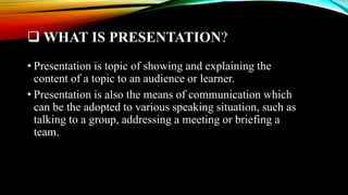 Presentation on the topic of presentation | PPTX