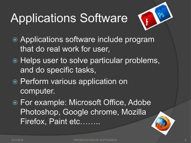 Presentation of computer ( software) | PPT