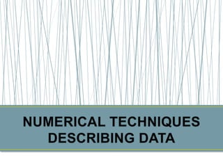 Presentation of data