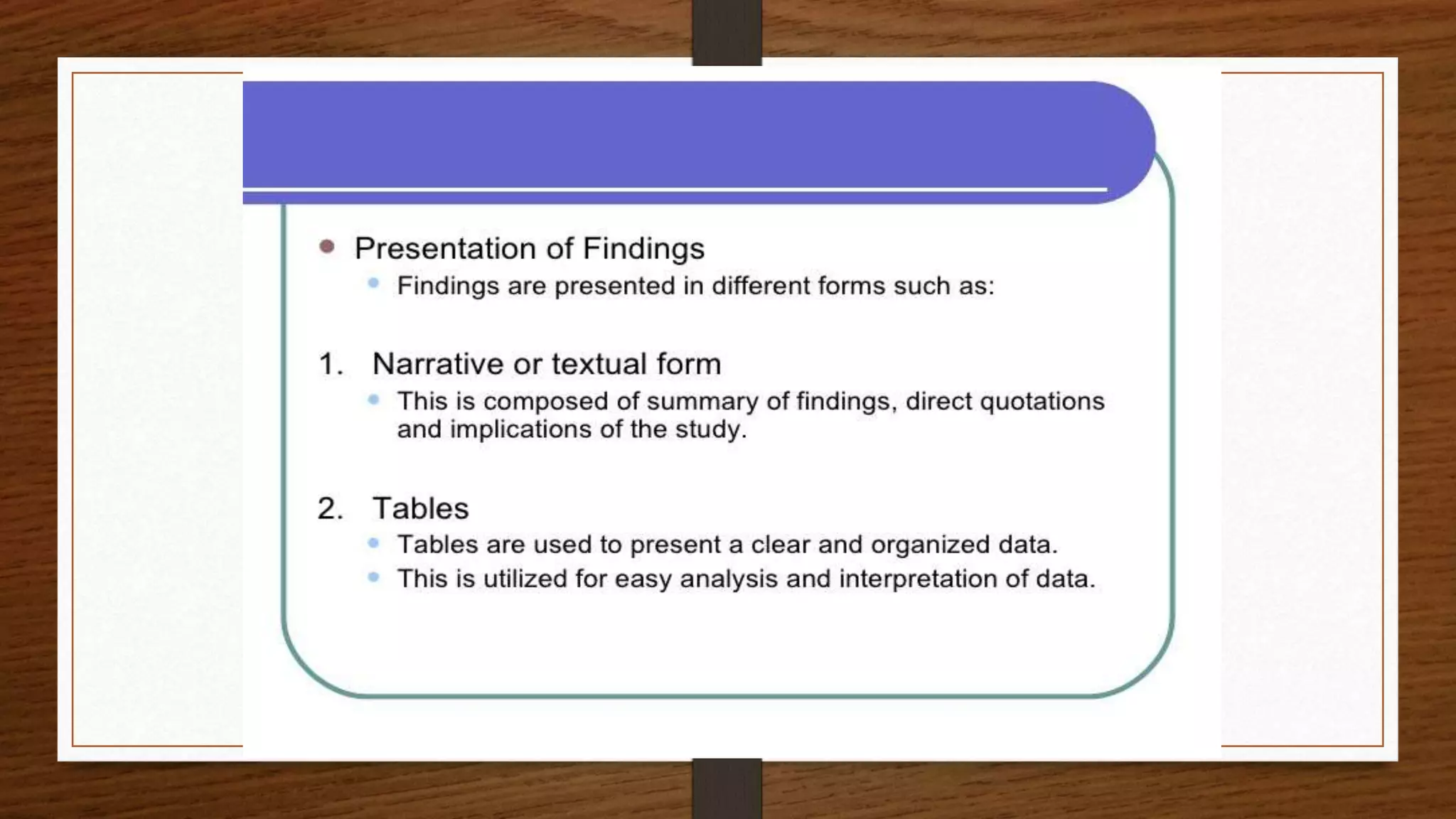 Presentation of Data (thesis writing) | PPTX