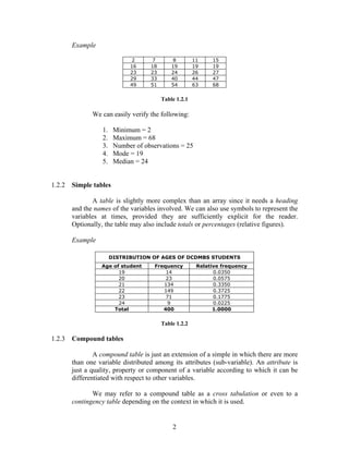 Presentation of data | PDF