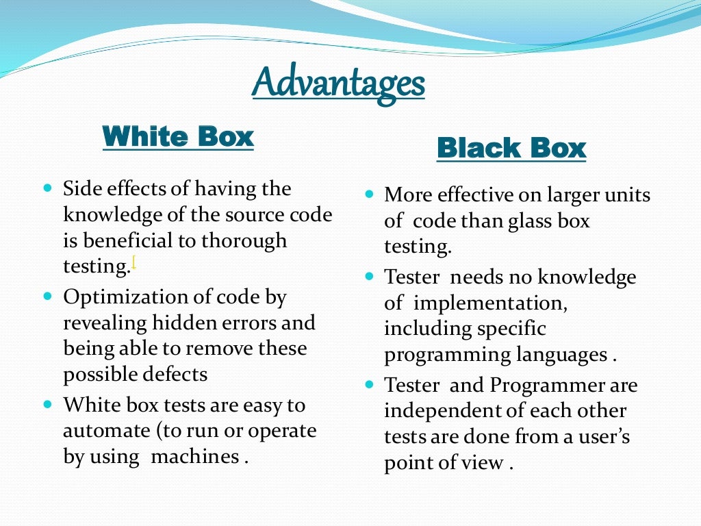 WHITE BOX & BLACK BOX TESTING IN DATABASE WHITE BOX & BLACK BOX TESTING IN DATABASE