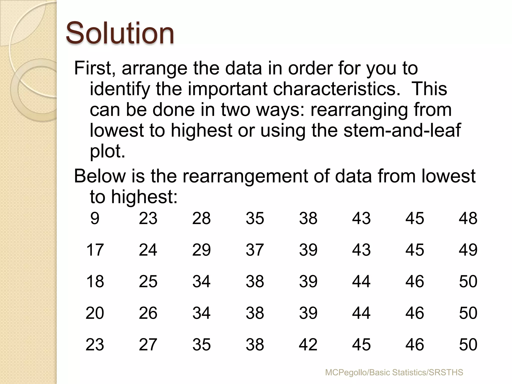 Presentation of data mod 6 | PPTX