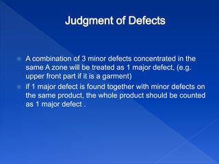 Presentation of defects | PPTX | Needlework | Arts and Crafts