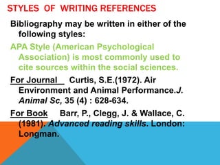 Reference Writting Styles Research and Thesis Writing Techniques and Methods .pptx