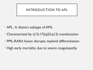 Chemotherapy free regimen for APL BD.pptx