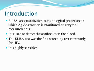 Presentation of elisa test | PPTX