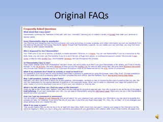 Original FAQs 