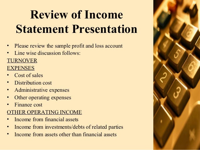 finance cost in profit and loss account