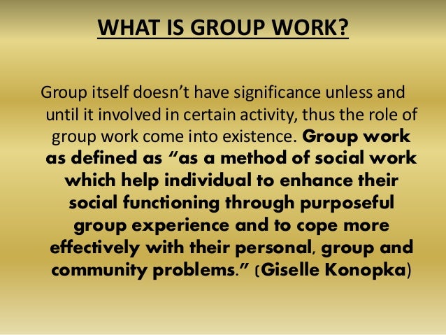 Presentation Of Group Work