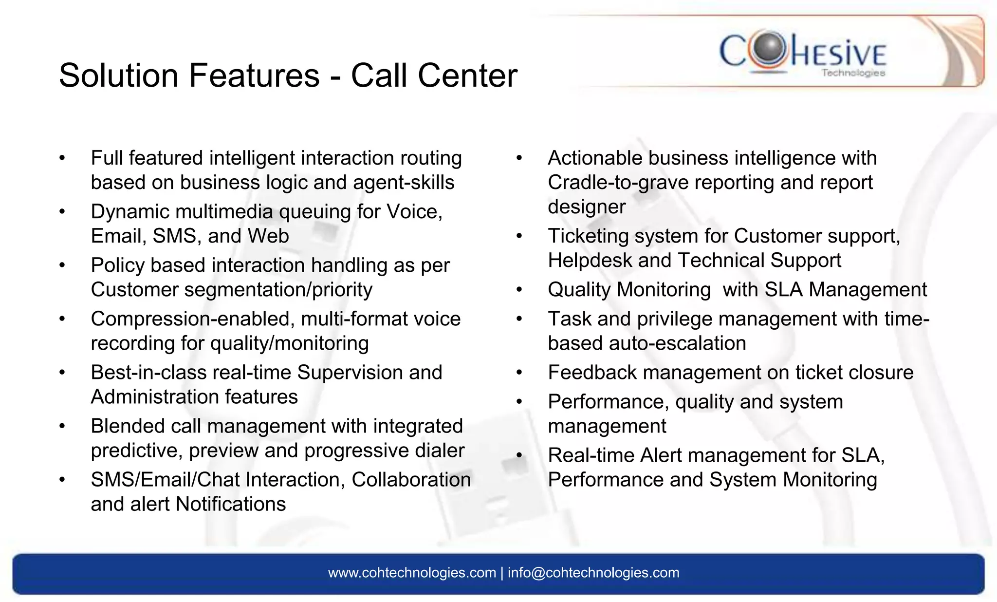 Billions of calls processed