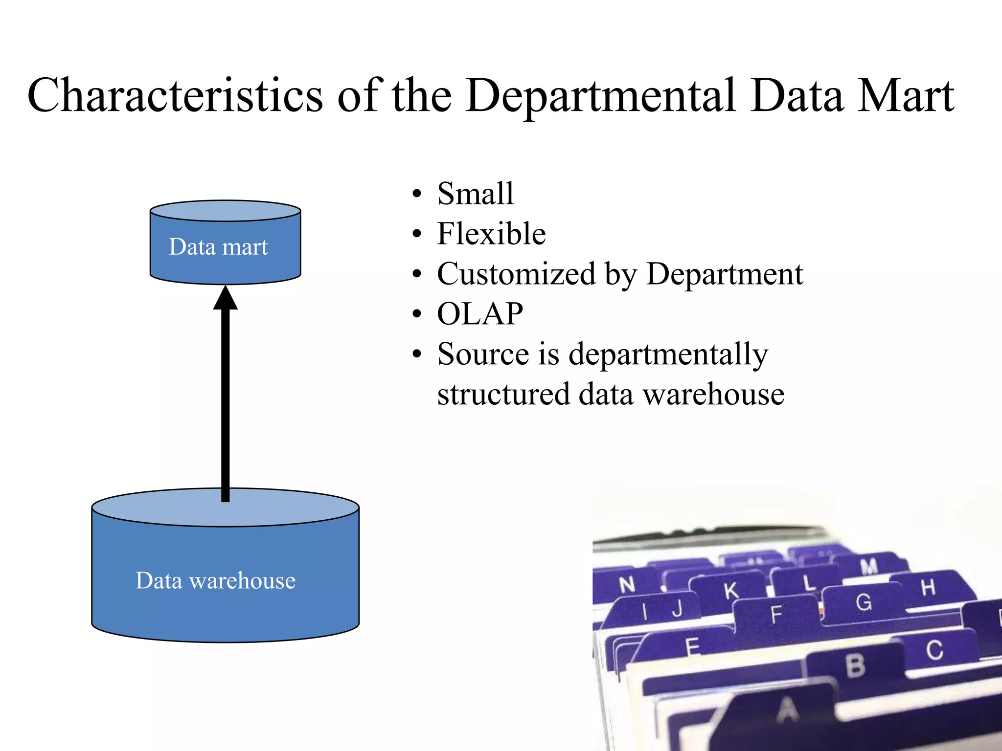 Characteristics of the Departmental Data MartSmall