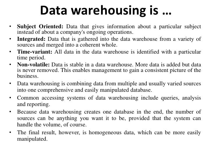 DATA WAREHOUSING