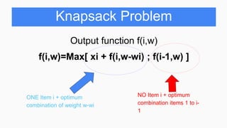 Presentation of knapsack | PPTX
