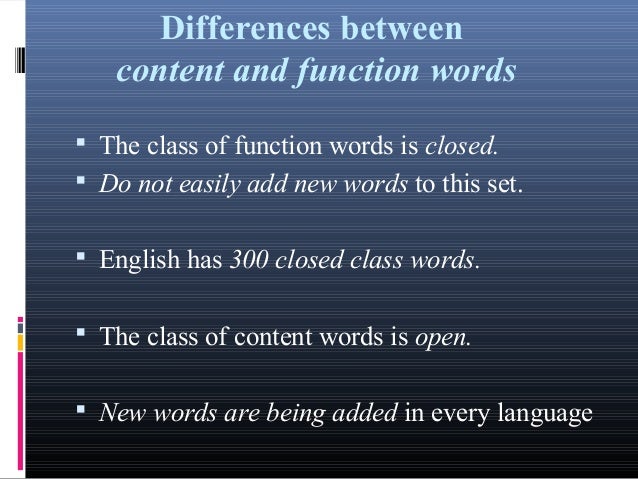 content and function words
