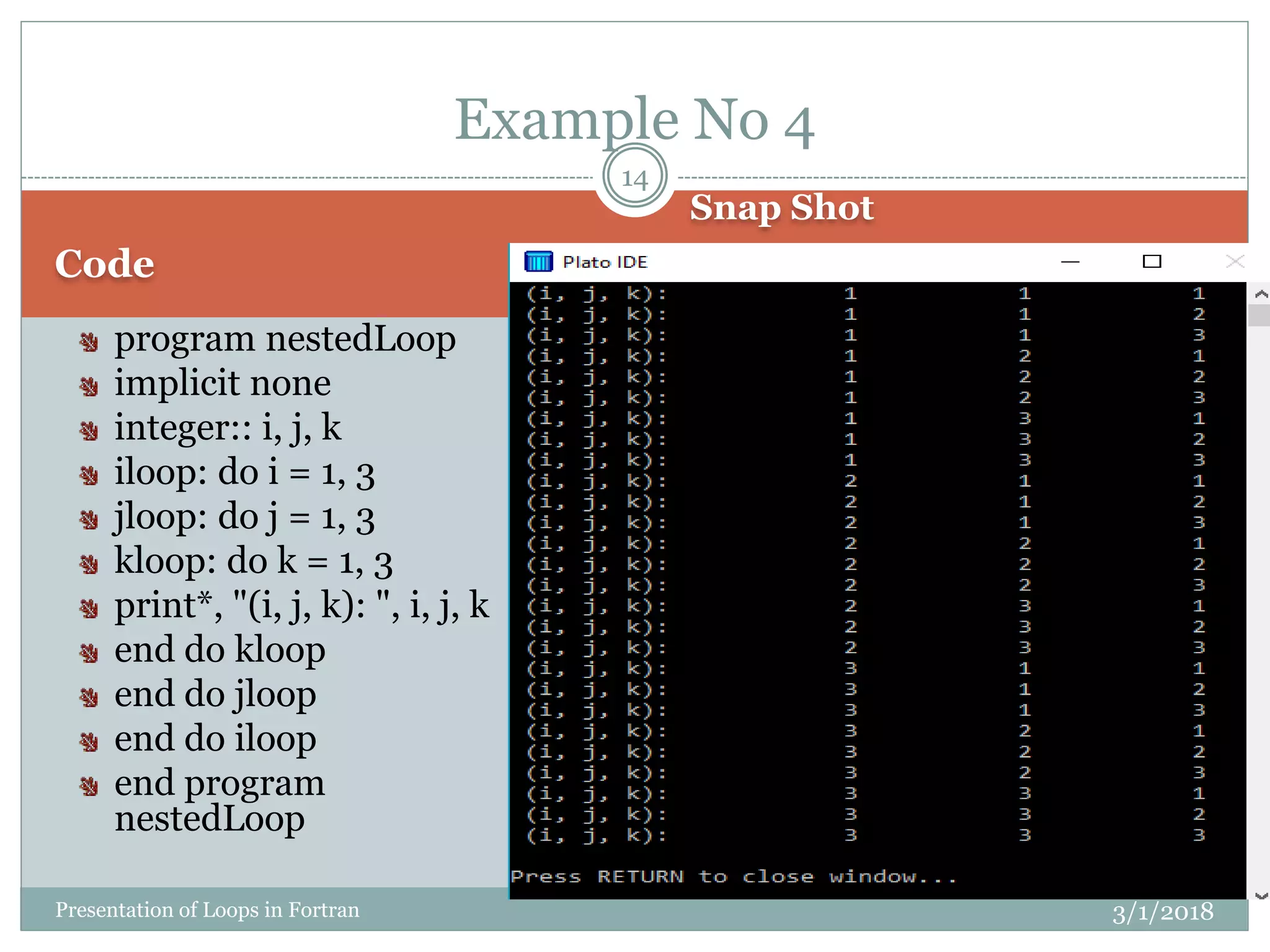 Presentation of loops | PPT