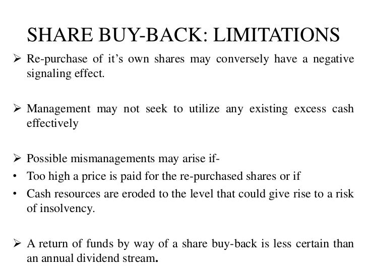 Share buy back presentation