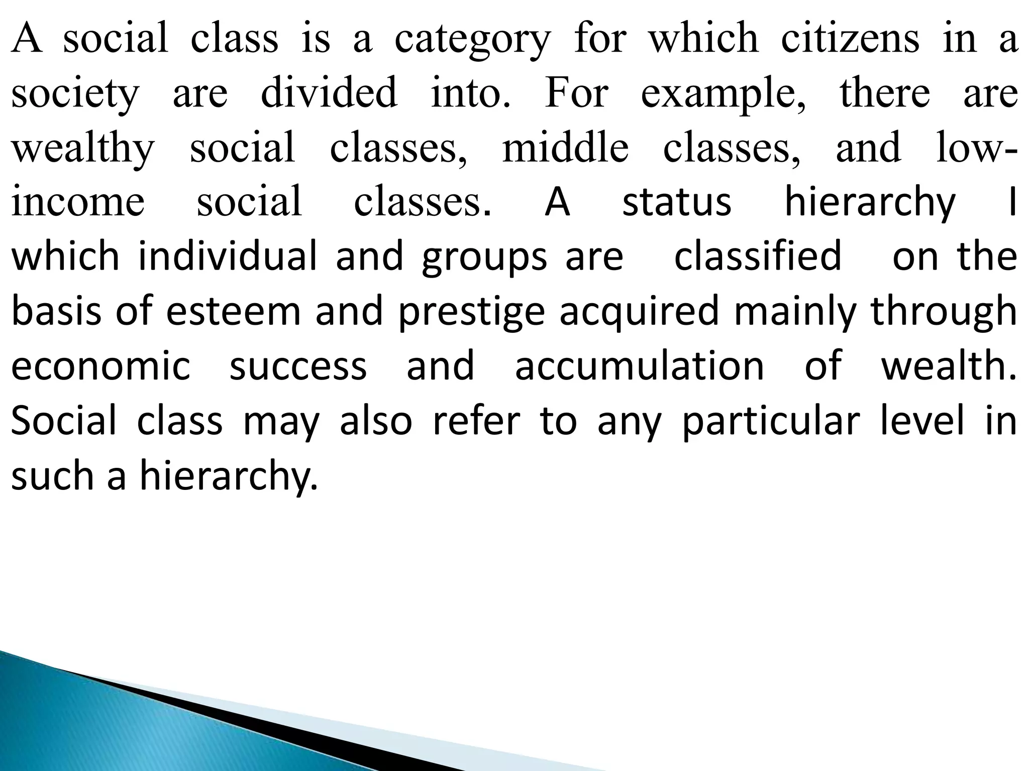 Types of social classes in Bangladesh & characteristics and how its