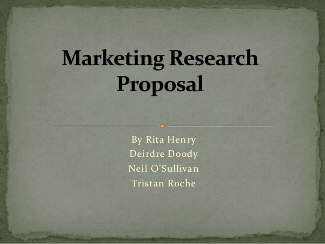 Research proposal in marketing example