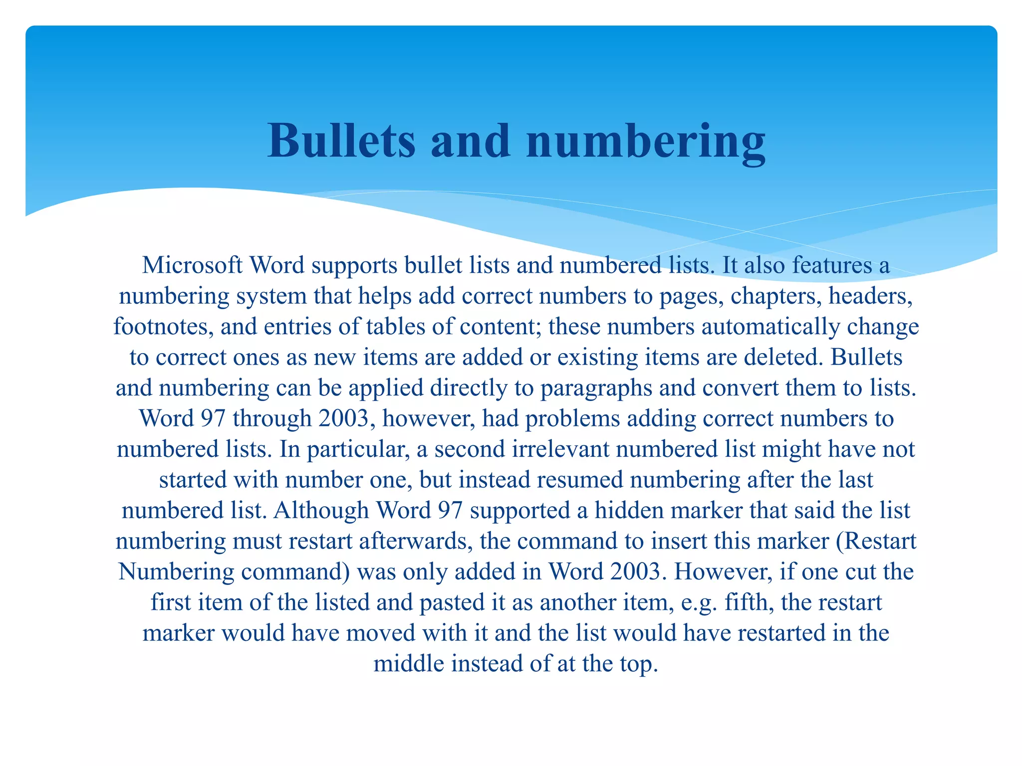 Presentation of ms word | PPTX
