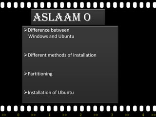 Aslaam o Alicum ,[object Object],    Windows and Ubuntu ,[object Object]