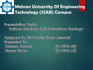 Mehran University Of Engineering
Technology (SZAB) Campus
 