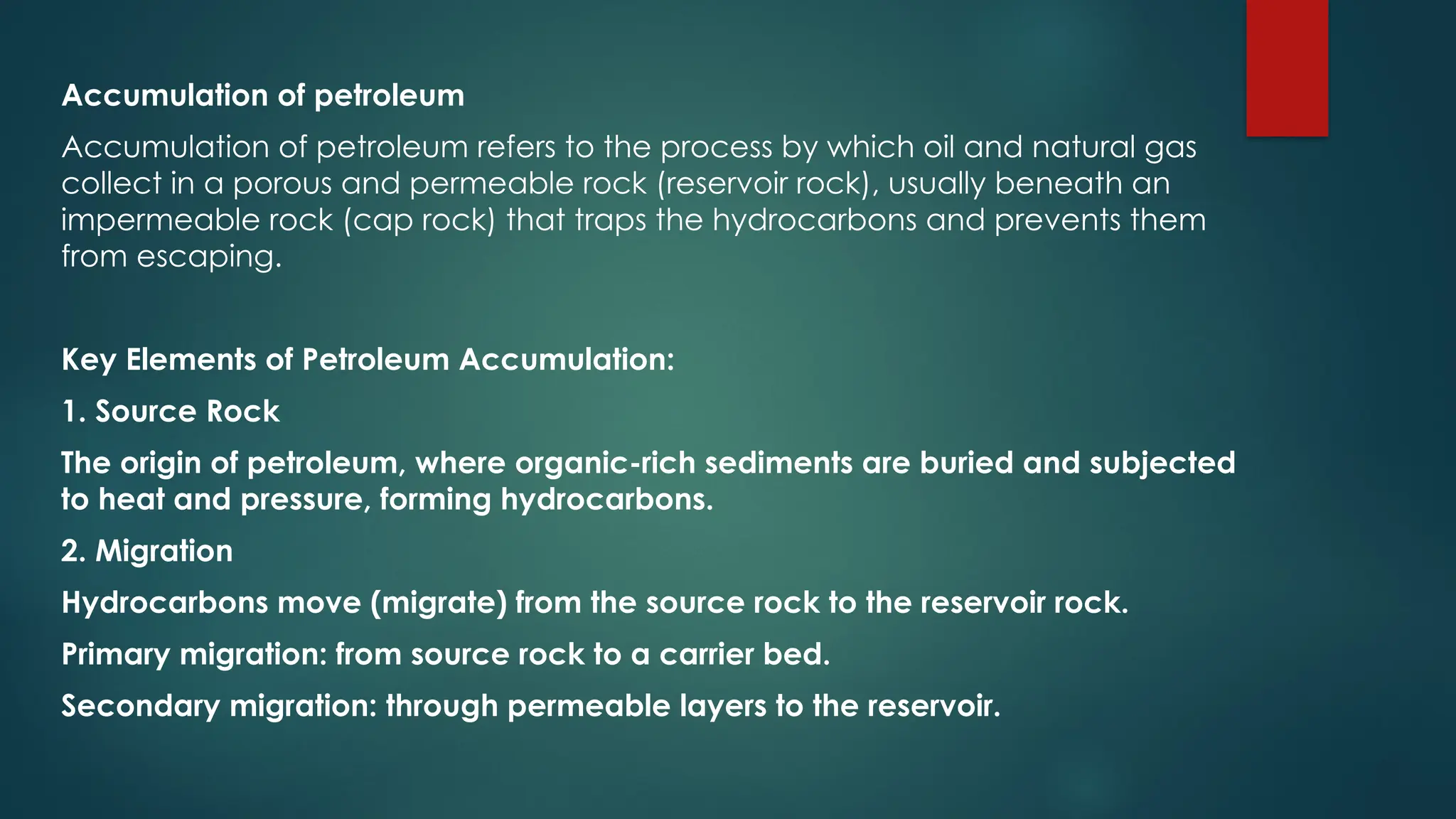 Hydrocarbon traps, migration and accumulation of petroleum | PPTX