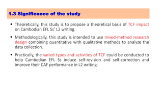 Quantitative Research Tcf Example Presentation of ph.d. thesis nie | PDF