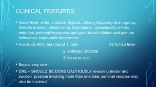 Diseases of prostate with infection, benign prostatic disease and ...