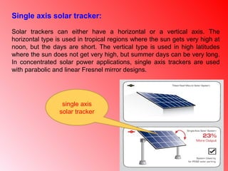 Presentation of single axis solar tracker | PPT
