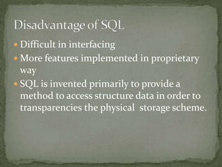 Presentation of SQL | PPT