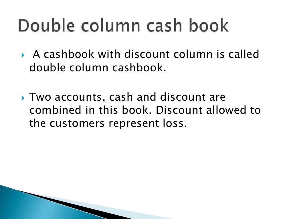 Presentation Of Subsidiary Books