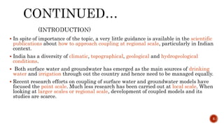 Coupling of Surface water and Groundwater Models | PPTX