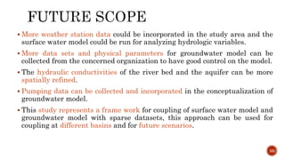 Coupling of Surface water and Groundwater Models | PPTX