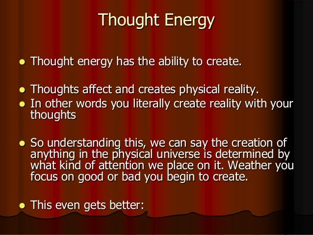 presentation of thoughts are things