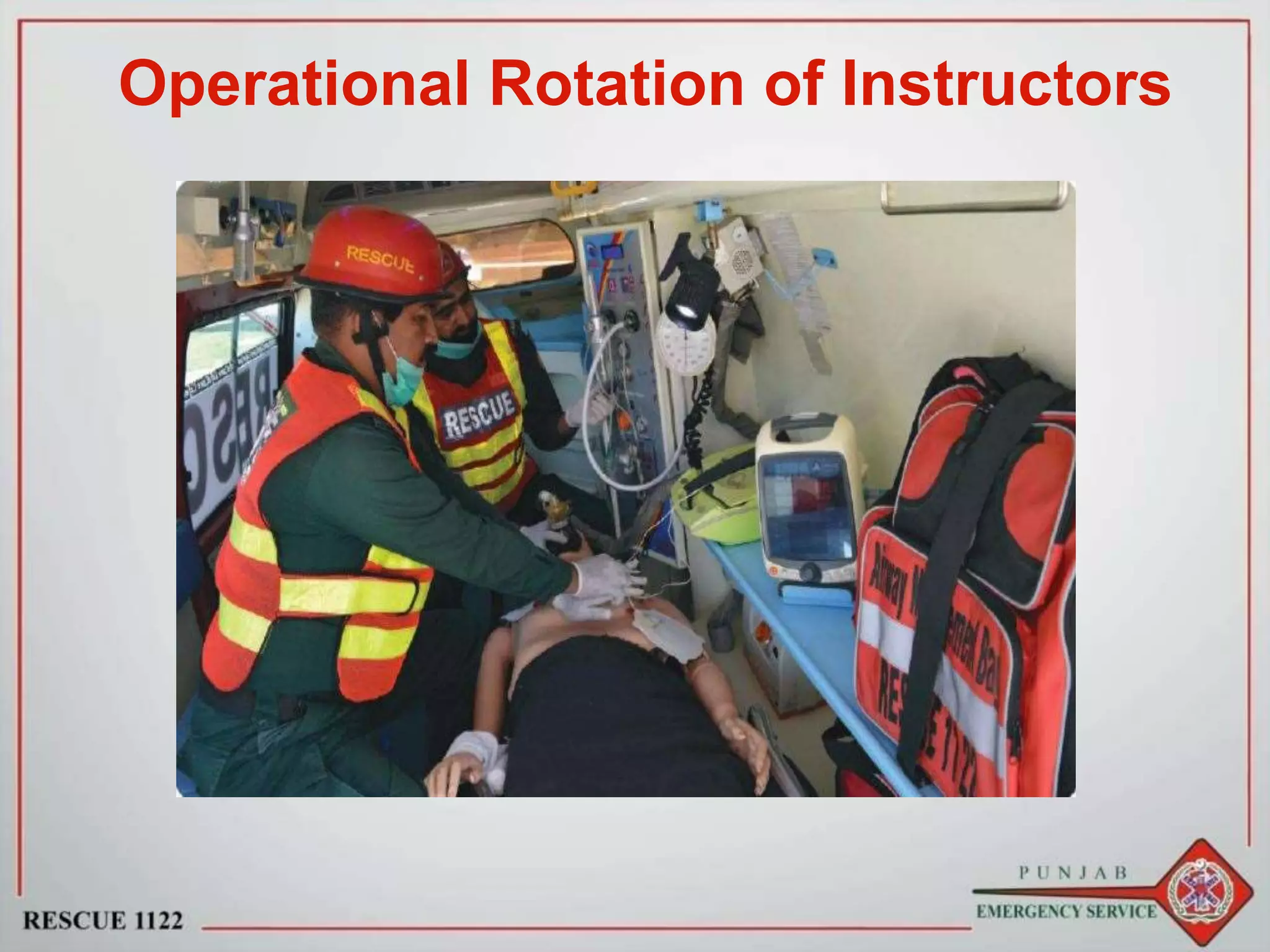 Operational Rotation of Instructors
 