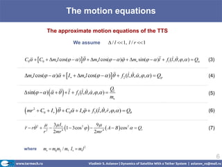 The motion equations

                The approximate motion equations of the TTS

                                We assu...