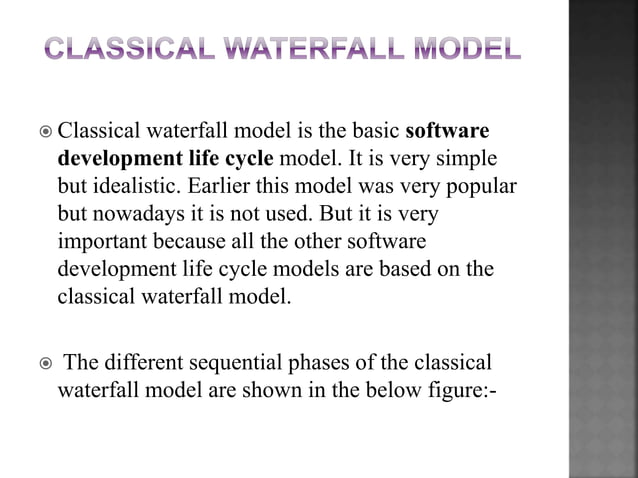 Presentation of waterfall model | PPTX | Operating Systems | Computer ...