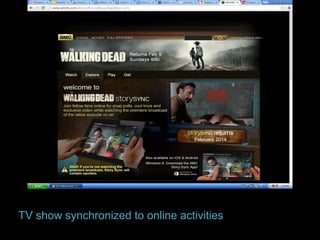 TV show synchronized to online activities

 