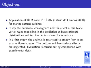 Hydrodynamic Analysis of a Horizontal Axis Marine Current Turbine with ...