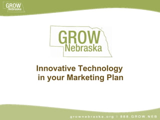 Innovative Technology  in your Marketing Plan 