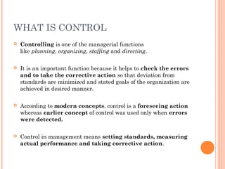 Presentation on Technique of Control | PPT