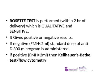 Fmh Test Rhogam Pregnancy with Rh alloimmunization - Basics introdution part 1 | PPTX