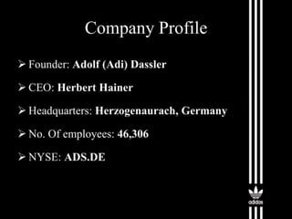 Presentation on adidas and it's company profile