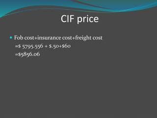 Presentation on analysis of costing of polo shirt | PPTX