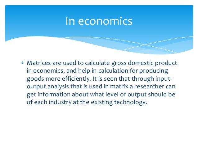 how computer in graphics matrices are used application matrix Presentation on of