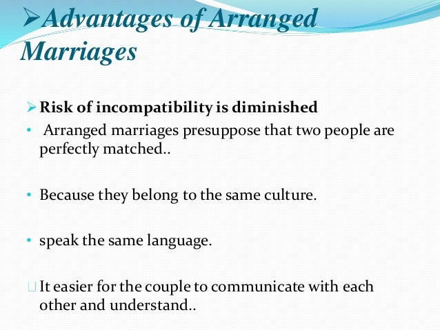 Presentation On Arrange Marriage