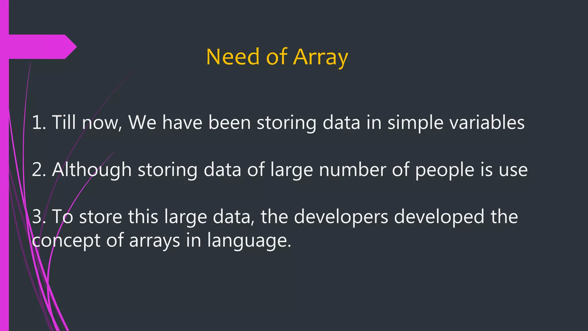 Presentation on array | PPTX